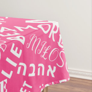 LOVE - Multi Language - Customizable International Tablecloth