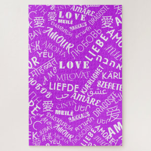 LOVE - Multi Language - Customizable - Jigsaw Puzzle
