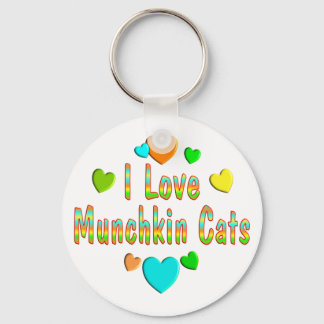 Love Munchkin Cats Keychain