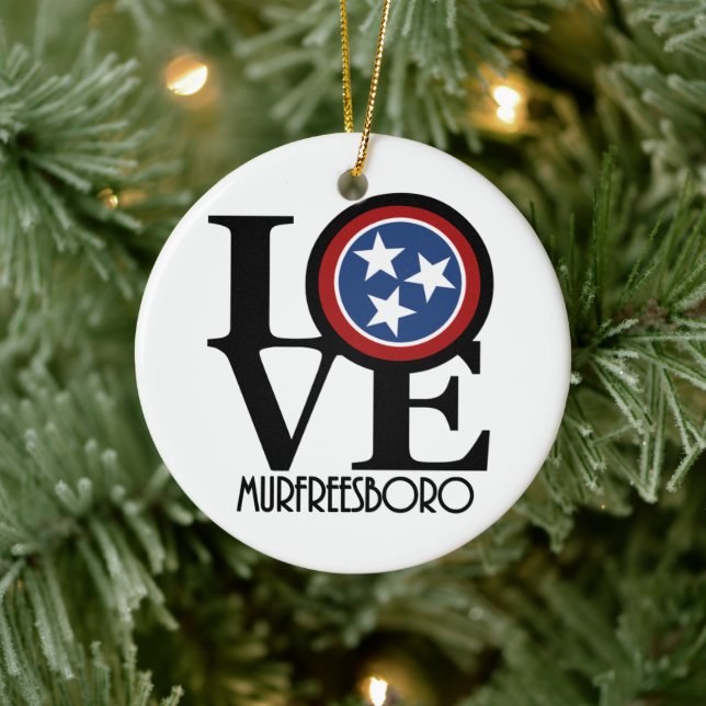LOVE Murfreesboro  Ceramic Ornament (Tree)