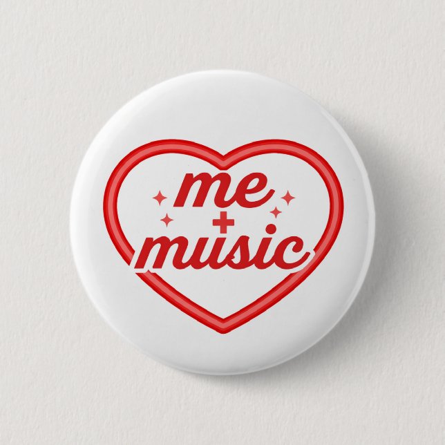 Love Music 2 Inch Round Button (Front)