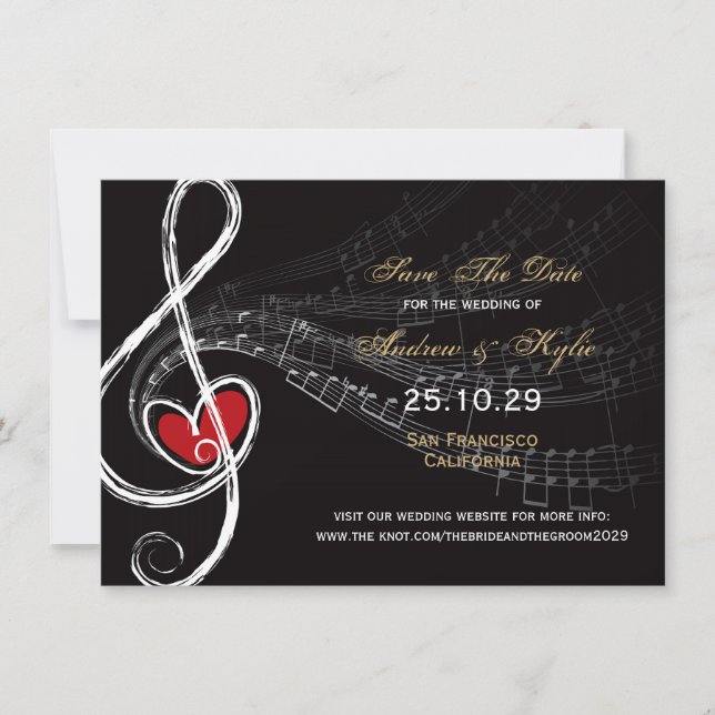 Love & Music Artist Photo Enregistrer La Carte Dat (Devant)