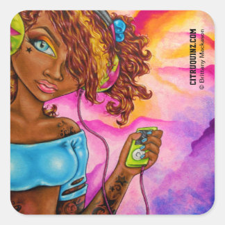 Love Music By Brittany Mackason Square Sticker