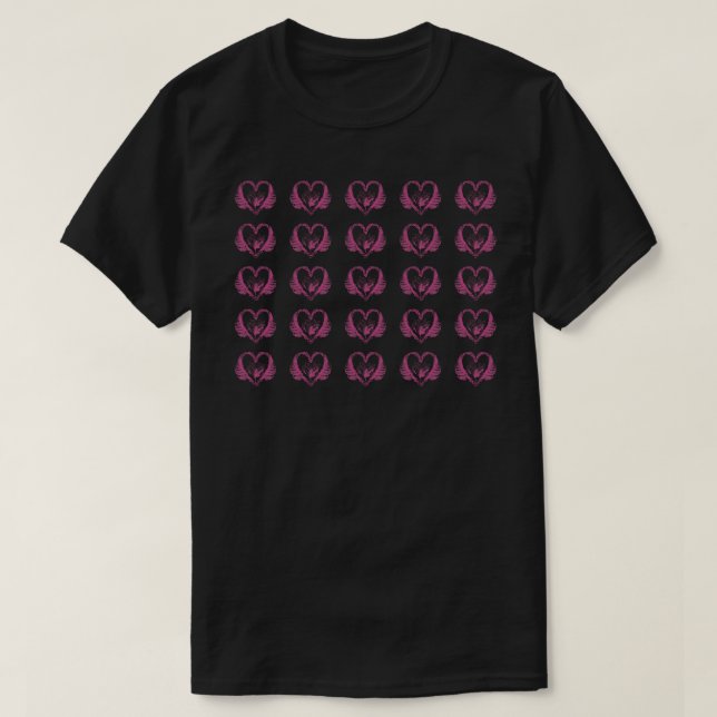 Love music pink pattern T-Shirt (Design Front)