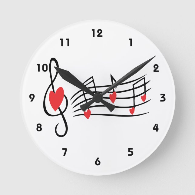 Love Music Round Clock (Front)