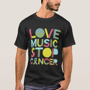 Love Music Stop Cancer St Jude Music  T-Shirt