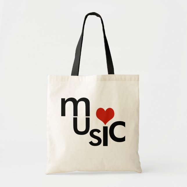 love music-theme tote bag (Front)