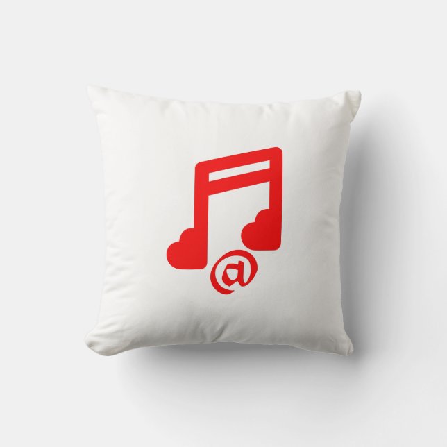 @ love music throw pillow (Front)