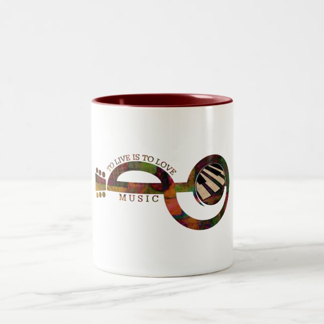 Love Music Two-Tone Coffee Mug (Center)