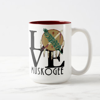 LOVE Muskogee OK 15oz Two-Tone Coffee Mug