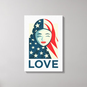 Love Muslim Refugee Canvas Print