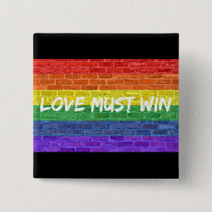 Love Must Win 2 Inch Square Button