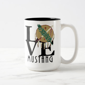 LOVE Mustang Oklahoma 15oz Two-Tone Coffee Mug