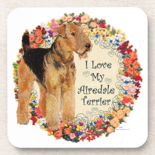 Love My Airedale Coaster