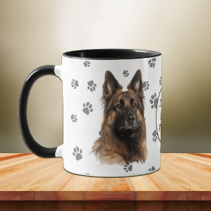 Love My Belgian Tervuren Dog Pawprint Mug