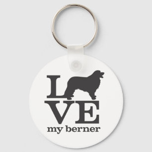 Love my Bernese Mountain Dog Keychain