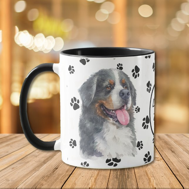 Love My Bernese Mountain Dog Pawprint Mug (Creator Uploaded)