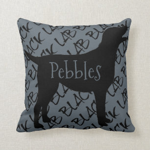 Love My Black Lab Dog Throw Pillow