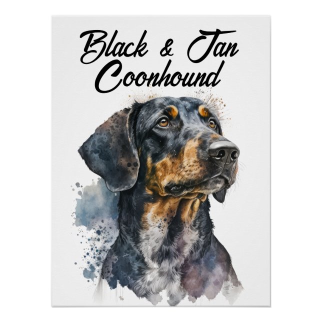 Love My Black & Tan Coonhound Poster (Front)