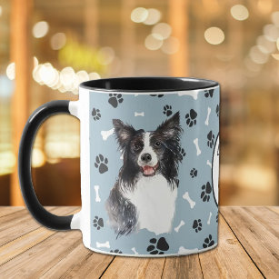 Love My Border Collie Dog Pawprint Mug