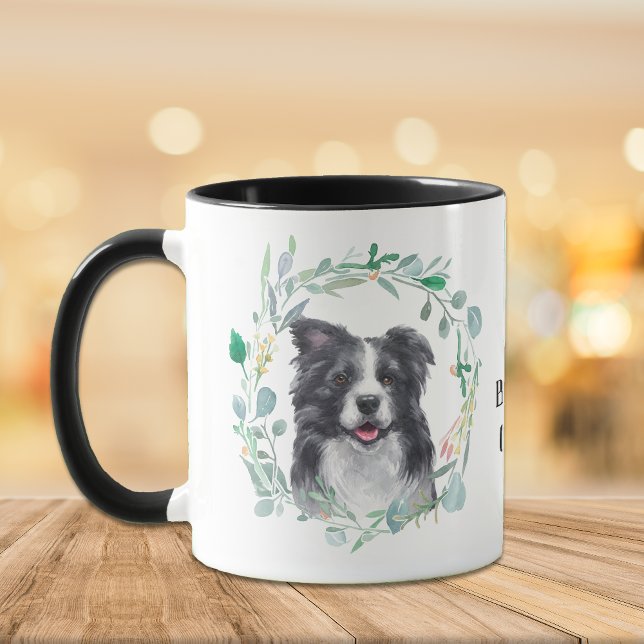 Love My Border Collie Wreath Coffee Mug (Creator Uploaded)