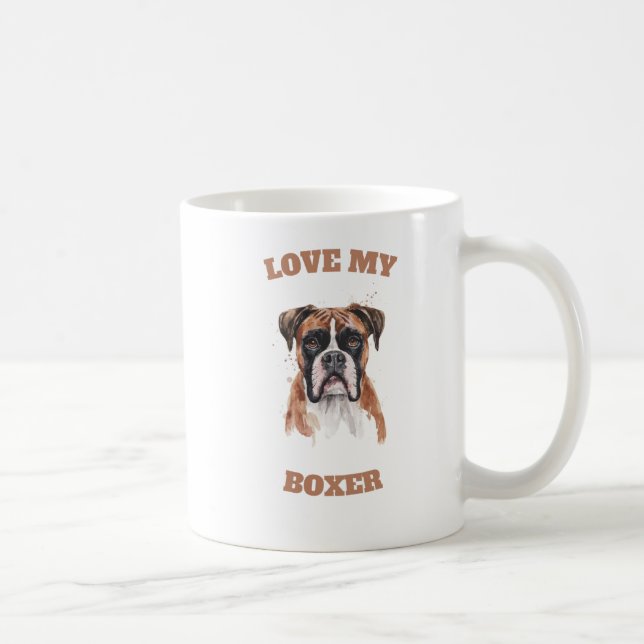 "Love My Boxer Dog  Coffee Mug (Right)