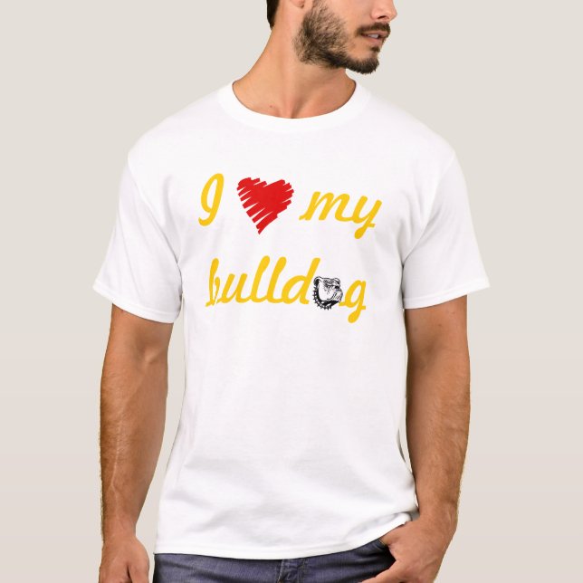 Love My Bulldog Nightie T-Shirt (Front)