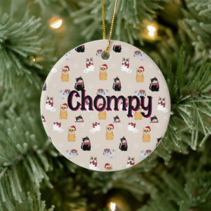 Love my cats ceramic ornament