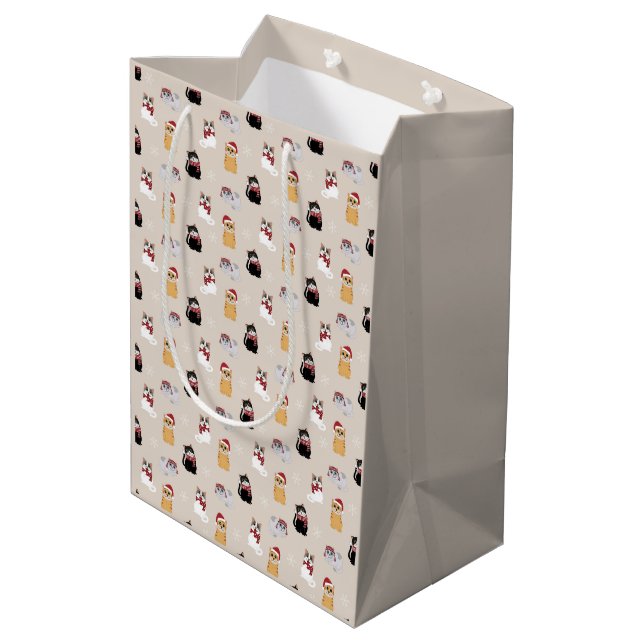Love my cats medium gift bag (Back Angled)