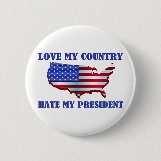 Love My Country 2 Inch Round Button (Front)
