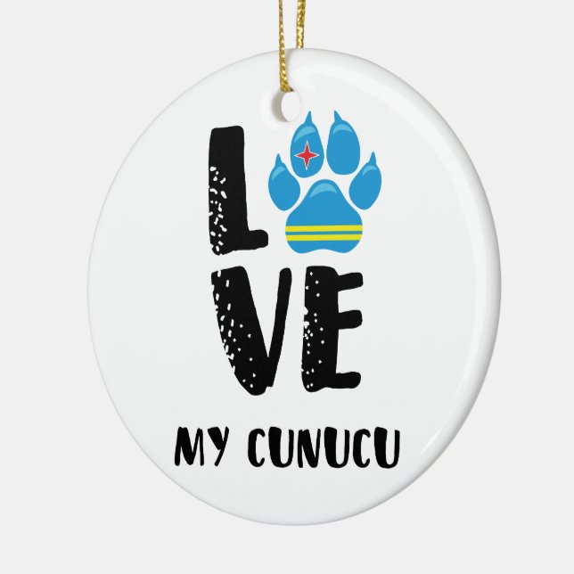 LOVE MY CUNUCU (Black letters) - Ornament (Left)