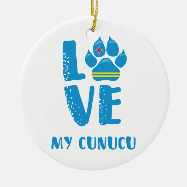 LOVE MY CUNUCU (Blue letters) - Ornament (Front)