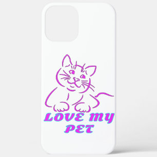 LOVE MY CUTE PINK PET CAT iPhone 12 PRO MAX CASE