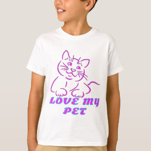 LOVE MY CUTE PINK PET CAT T-Shirt