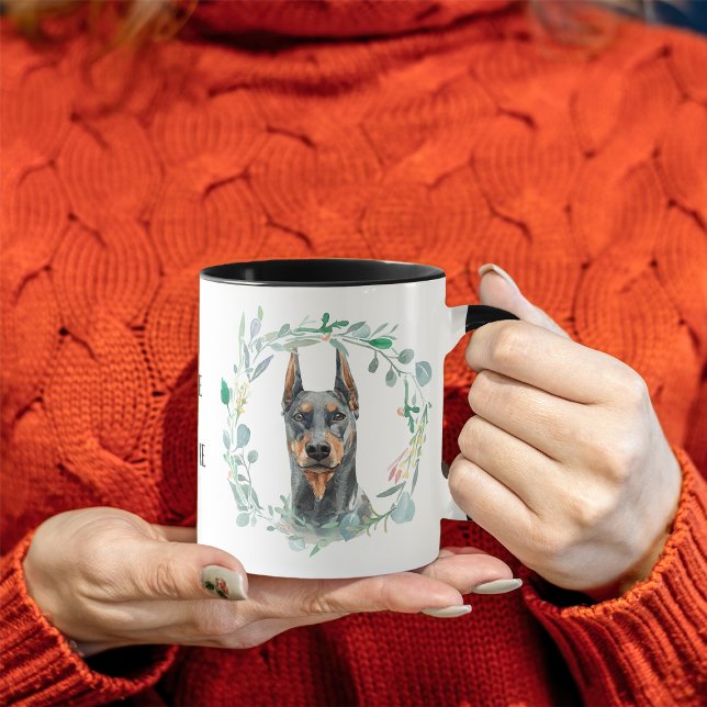 Love My Dobie Wreath Coffee Mug (Creator Uploaded)