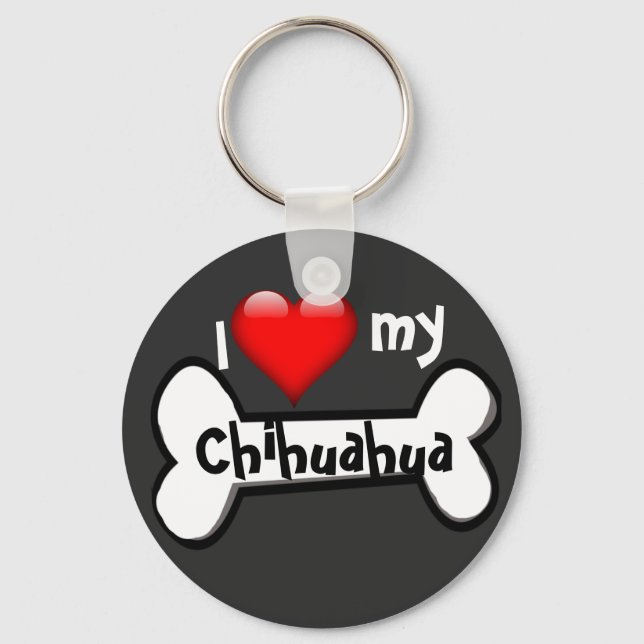 Love my Dog Breed (enter favourite breed) Custom Keychain (Front)