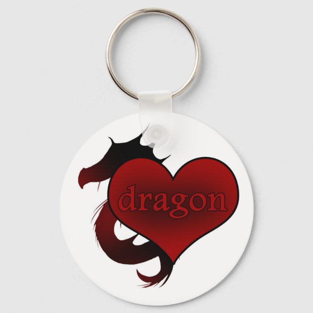 Love My Dragon Keychain (Front)