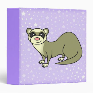 Love My Ferret 1.5" Binder Purple Star