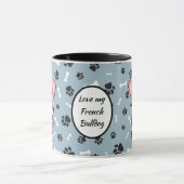 Love My French Bulldog Pawprint Mug (Center)
