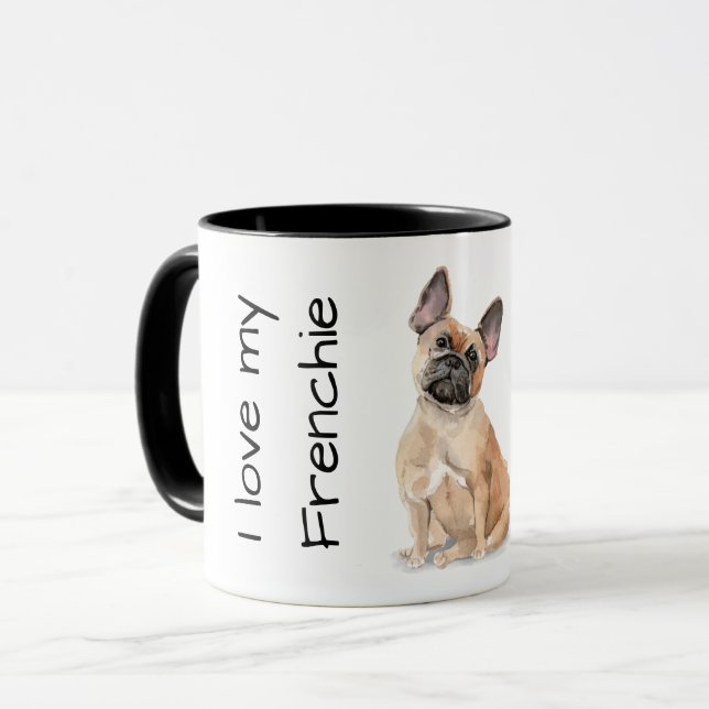 Love My Frenchie (brown) Mug (Front Left)
