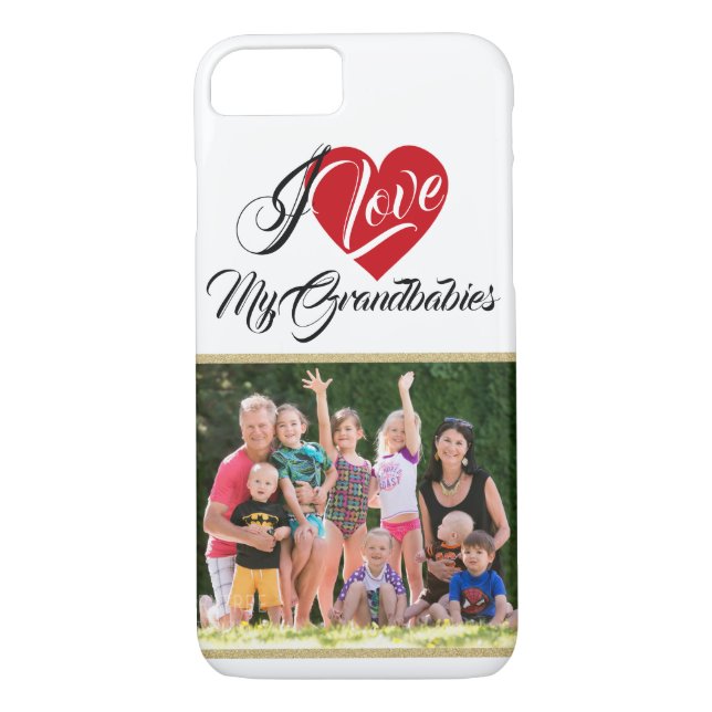 Love My Grandbabies with Photo Case-Mate iPhone Case (Back)