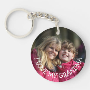 Love My Grandma Personalized Photo Key Chain