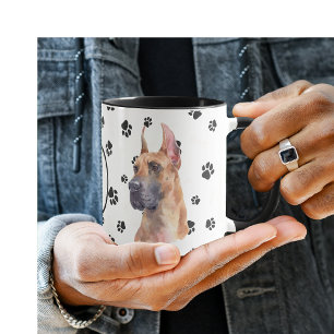 Love My Great Dane Dog Pawprint Mug