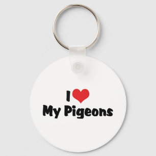 Love My Heart My Pigeons - Bird Lover Keychain