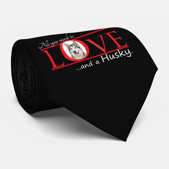 Love My Husky Tie (Rolled)