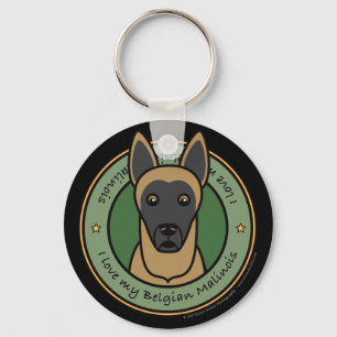 Love My Malinois Keychain