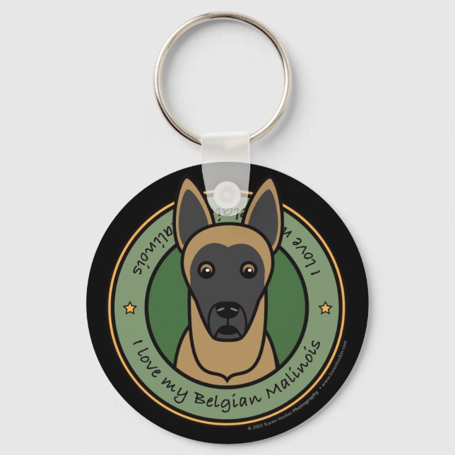 Love My Malinois Keychain (Front)