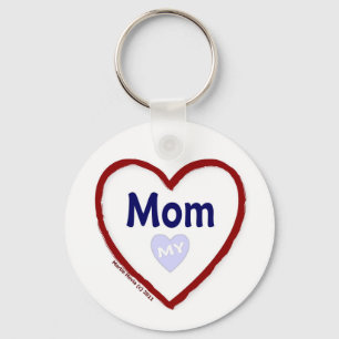 Love My Mom Keychain
