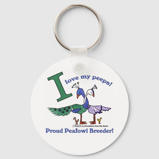 Love My Peeps-Breeders Keychain (Front)