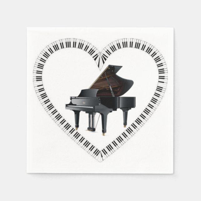 Love my piano napkins (Front)